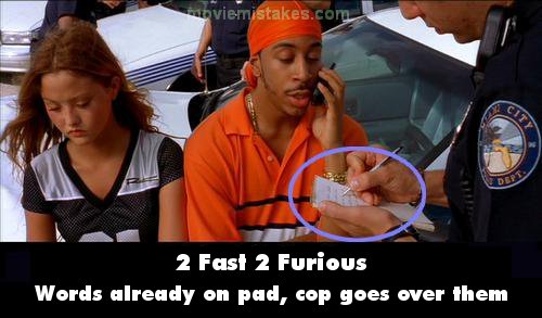 2 Fast 2 Furious mistake picture